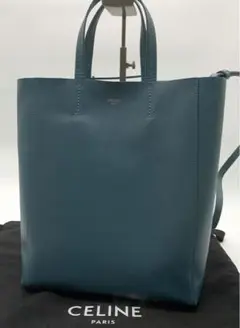 ⭐️ 新型 極美品 セリーヌ バーティカル カバ スモール トートバッグ ブルー