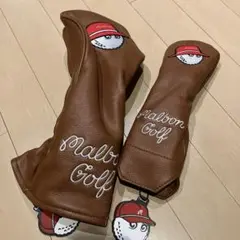 Malbon Golf / マルボン ゴルフ ヘッドカバー 2個セット ブラウン