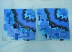 LEGO 地形プレート 立体基盤 海 海中 32x32 レゴ ベース　2枚セット