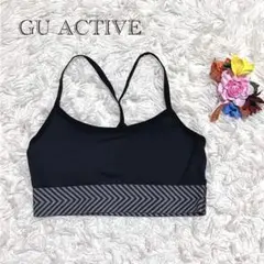 GU ACTIVE スポーツブラ ブラトップ ブラック×グレー Sサイズ　ヨガ