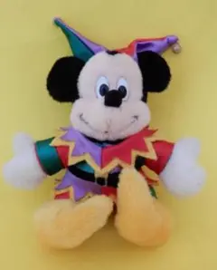 ミッキーマウス ピエロスタイル ぬいぐるみ 約20cm