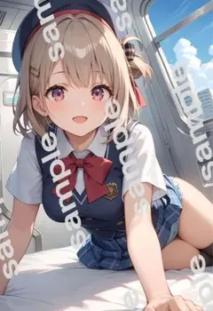 a4ポスター　AIイラスト 美女 アニメ　アート清楚可愛い　女の子　制服　美少女