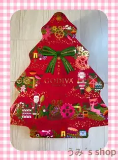 GODIVA ゴディバ クリスマスファクトリー ツリー 空箱 小物入れに