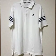 【美品】adidas アディダス ホワイト ポロシャツ