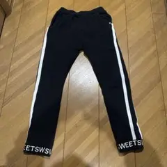 SWEETS 黒 ストライプ パンツ