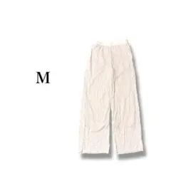 ランダムシャーリングストレートパンツ 【M】 カジュアル 裏地付き