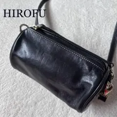 ヒロフHIROFU ショルダーバッグ ハンドバッグ 2way レザー ブラック