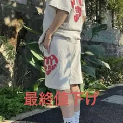 HTH vintage like heart logo shortsハーフパンツ
