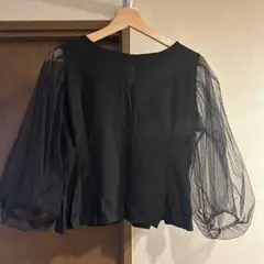 【美品】AS KNOW AS PINKY ブラック チュール トップス 黒