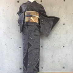 正絹 小紋 ちりめん 袷