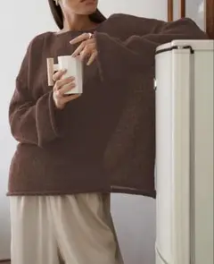 サマーニット　ブラウン