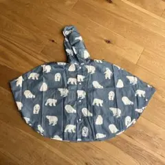 ママアンドコー　MAMA&Co シロクマ　レインポンチョ　100