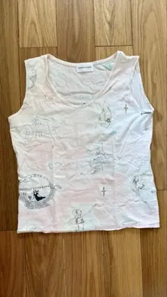 ツモリチサト　イラスト付きノースリーブTシャツ