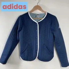 adidasのネイビーノーカラー ポンチジャケット♡