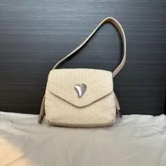 ココディール　ハートパーツ雑材バッグ