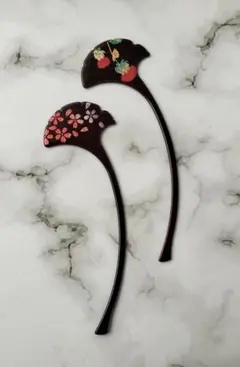玉虫塗　いちょうしおり 2本セット