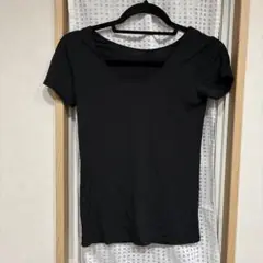 レディース　ユニクロ　エアリズム　Uネック半袖　Mサイズ　黒