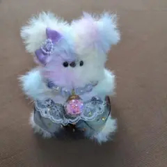 パステルカラーのふわふわねこ モールドール