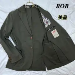 美品 BOB ボブ ストレッチ テーラードジャケット カーキ 52 2XL相当