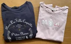 Tシャツ 140cm 2枚セット【pom ponette、any FAM】