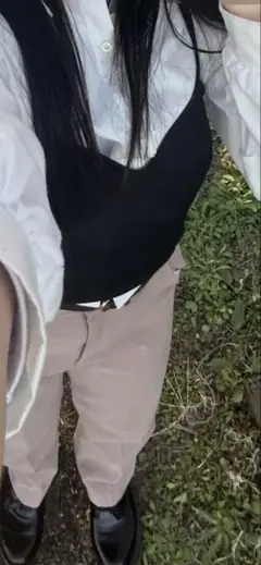 ピンクベージュ スラックス レディース
