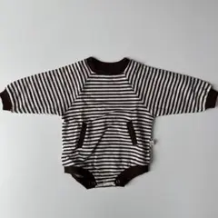韓国直輸入品　ストライプロンパース（70cmまで）
