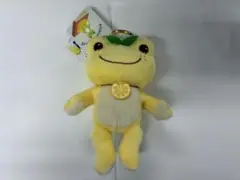 本屋さんのかえるのピクルス　れもん色　ぬいぐるみエコバッグ