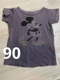 3日間限定 ミッキーマウス Tシャツ 90 パープル 古着