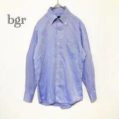 bgr 長袖シャツ 【37-82】 メンズ 綿 ブルー オフィス 通勤