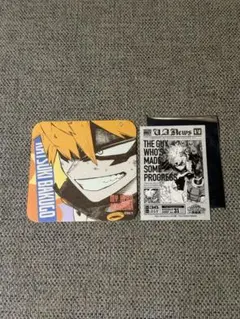 僕のヒーローアカデミア 原画展 入場者特典 爆豪勝己 コースターセット