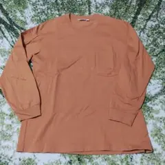 UNIQLO U オレンジ 長袖Tシャツ Lサイズ 美品