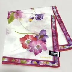 LEONARD 花柄スカーフ 約52×52 No.1