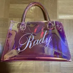 Rady ピンク 透明 トートバッグ 中型