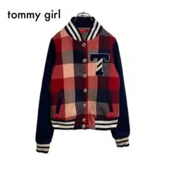 【tommy girl】スタジャン(S)スカジャン ブルゾン チェック柄