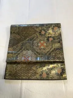 西陣 服部織物謹製 こはく織 二重箔織