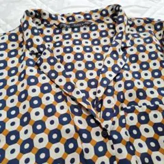 ○　ZARA BASIC レトロ柄　ワンピース　M