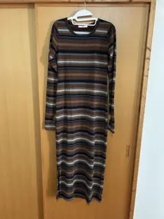 最終お値下げ！！SLY MULTI BORDER ロングワンピース　美品