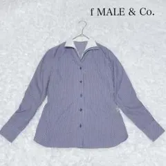f MALE & Co. オフィス トップス ストライプ シャツ Yシャツ M