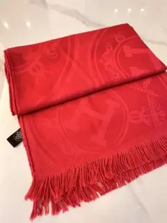 【美品】エルメス ストール　カシミア　ピンク ニューリブリス