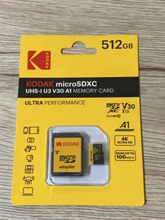 【新品】KODAK／microSDカード／大容量５１２GB
