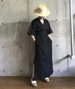 ARCHI アーキ　YUCCA LONG ONE PIECE ブラック