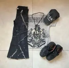 y2k grunge archive お兄系 パンク tシャツ パンツ セット