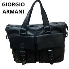 【最高級・極美品】ジョルジオアルマーニ ビジネス ブリーフケース 現行ロゴ A4 ARMANI EXCHANGE（アルマーニエクスチェンジ）の「【A|X