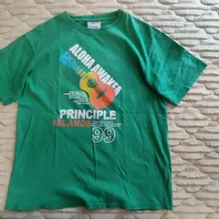 半袖Tシャツ　Lサイズ　アメリカ古着　アメカジ　US古着　グリーン