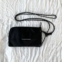 【ほぼ新品】SHIPS any MAISON CANVVASサコッシュ ブラック