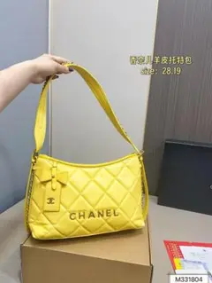 CHANEL イエロー ショルダーバッグ