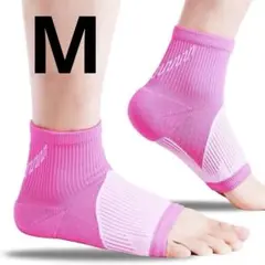 Rolxmed ピンク 足首サポートソックス 薄型 アスレチック Mサイズ