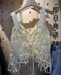 EAPHI 完売品！EMBROIDERY CORD VEST アイボリー