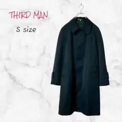 THIRD MAN メンズコート ブラック ステンカラー Sサイズ