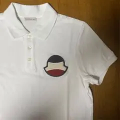 トリコロール Moncler モンクレール ポロシャツ S ワッペン 白